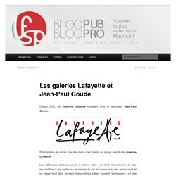 Les galeries Lafayette et Jean-Paul Goude
