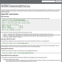 Intel Galileo - Programming GPIO From Linux - Malinov Family Web Presence