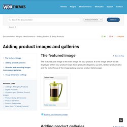 Adding product images and galleries
