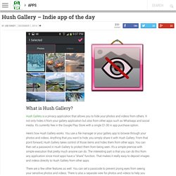 Hush Gallery - Indie app of the day