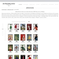JALOU GALLERY - Les archives de l'officiel de la mode - Les années 1960