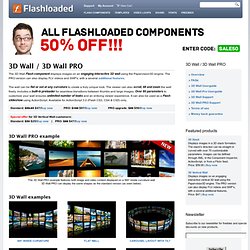 3D Flash Gallery - 3D Wall Flash Component - Flash Galleries