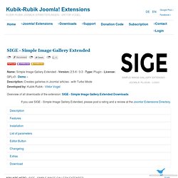 SIGE - Simple Image Gallery Extended - Joomla!