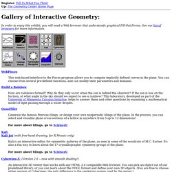 A Gallery of Interactive On-Line Geometry