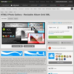 HTML5 - HTML5 Photo Gallery - Resizable Album Grid XML