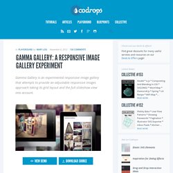 Gamma Gallery: A Responsive Image Gallery Experiment