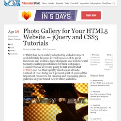 Photo Gallery for Your HTML5 Website – jQuery and CSS3 Tutorials