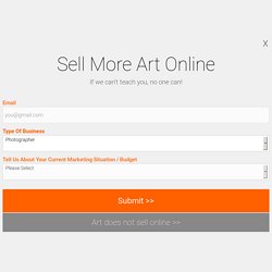 Proper Art Gallery Websites for Artists and Photographers to Sell Art Online