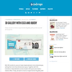 3D Gallery with CSS3 and jQuery