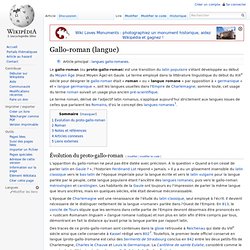 Gallo-roman (langue)