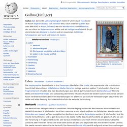 Gallus (Heiliger)