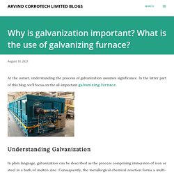 Why is galvanization important? What is the use of galvanizing furnace?