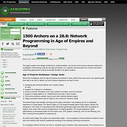 Features - 1500 Archers on a 28.8: Network Programming in Age of Empires and Beyond