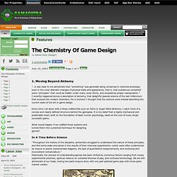 Features - The Chemistry Of Game Design