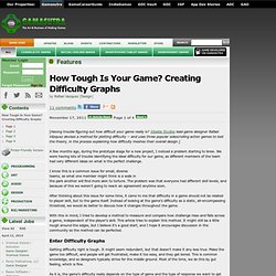 Features - How Tough Is Your Game? Creating Difficulty Graphs