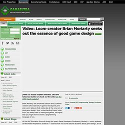 Video: Loom creator Brian Moriarty seeks out the essence of good game design