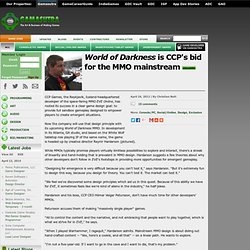 World of Darkness is CCP's bid for the MMO mainstream