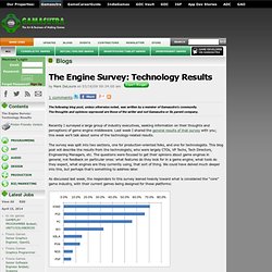 Mark DeLoura's Blog - The Engine Survey: Technology Results