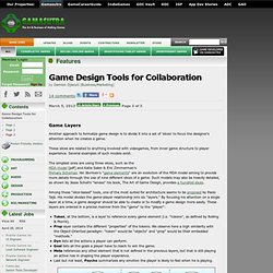 Game Design Tools for Collaboration