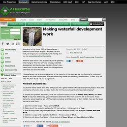 Making waterfall development work