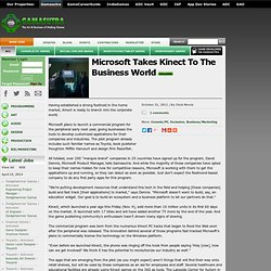 Microsoft Takes Kinect To The Business World