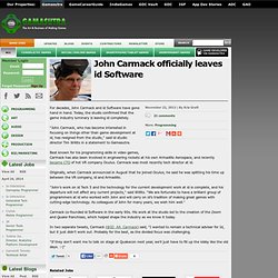 John Carmack officially leaves id Software