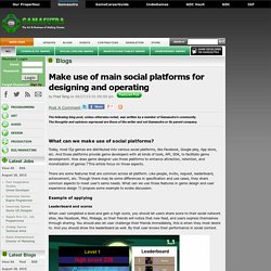 Fred Tang's Blog - Make use of main social platforms for designing and operating