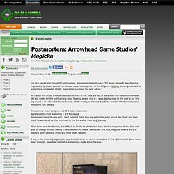 Features - Postmortem: Arrowhead Game Studios' Magicka