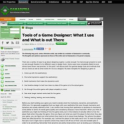 Slaton White's Blog - Tools of a Game Designer: What I use and What is out There