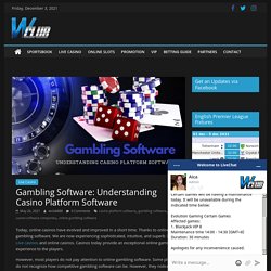 Gambling Software: Understanding Casino Platform Software