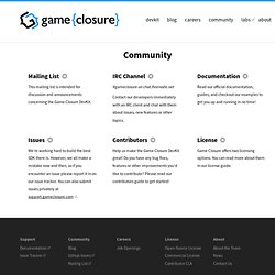 Game Closure - Community