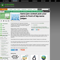 Game jam contest puts your game in front of big-name judges