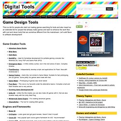 Game Design Tools