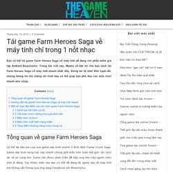 Tải game Farm Heroes Saga về máy tính chỉ trong 1 nốt nhạc
