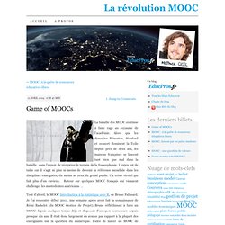 Game of MOOCs