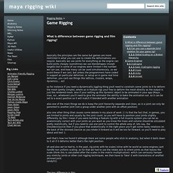 Game Rigging - maya rigging wiki