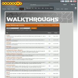 Game Walkthroughs, Game Guides