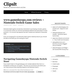 www.gamedayspa.com reviews - Nintendo Switch Game Sales