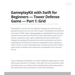 GameplayKit with Swift for Beginners — Tower Defense Game — Part 1: Grid