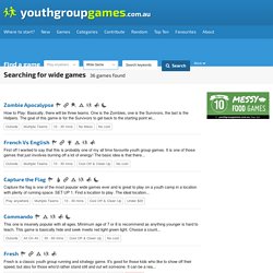 Wide games, camp games, field games, capture the flag games - Youth Group Games