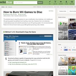 How to Burn Wii Games to Disc