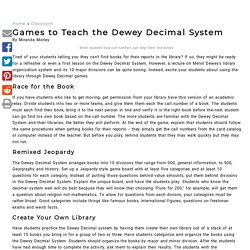 Games to Teach the Dewey Decimal System