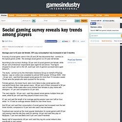 Social gaming survey reveals key trends among players