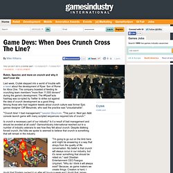 Game Devs: When Does Crunch Cross The Line?