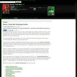 GameSpy: Rome: Total War Strategy Guide - Page 1