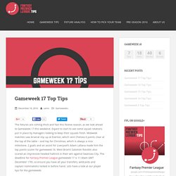 Gameweek 17 Top Tips