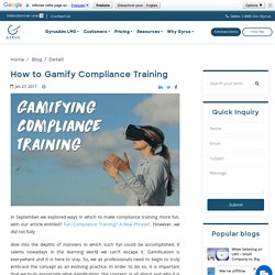 Gamification Compliance Training