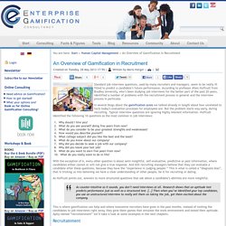 Enterprise Gamification Consultancy - An Overview of Gamification in Recruitment