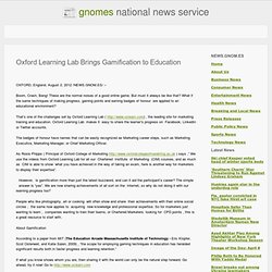 Oxford Learning Lab Brings Gamification to Education