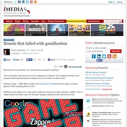 Brands that failed with gamification (single page view)